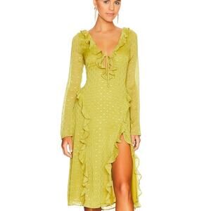 Tularosa Hallie Midi Dress in Sage Green NWOT Size Small